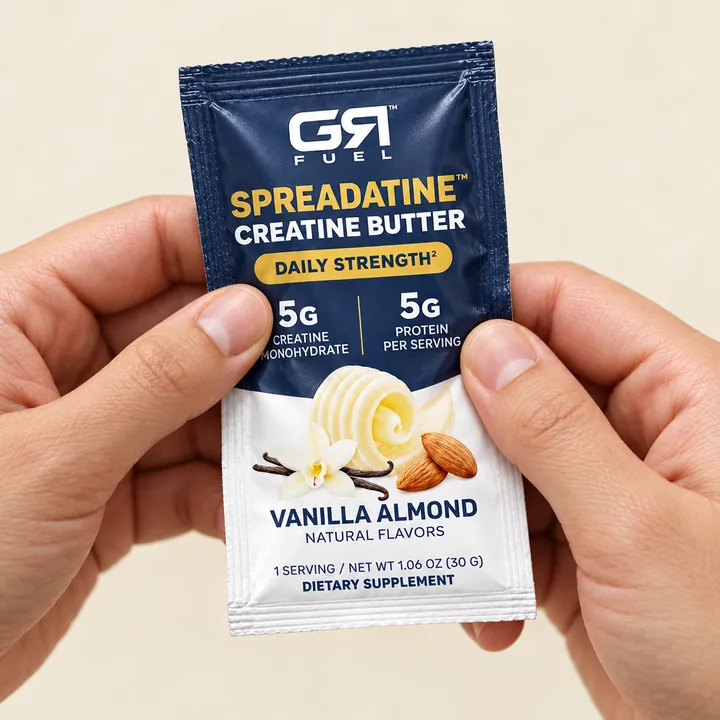 Two hands kneading a Spreadatine packet